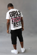 White 'Girls Love Taste' Tee
