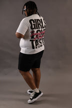 White 'Girls Love Taste' Tee